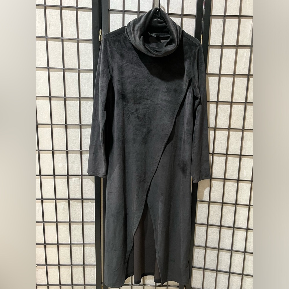 G BY GIULIANA Black LABEL Long Sleeve Velvet Maxi TUNIC COWL NECK SIZE M